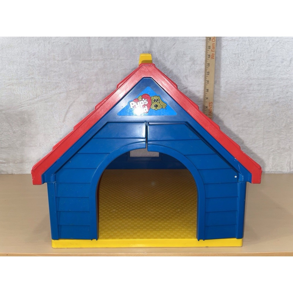 Vintage 1986 Tonka Pound Puppies Plastic Dog House Carry Case‎ USA Made